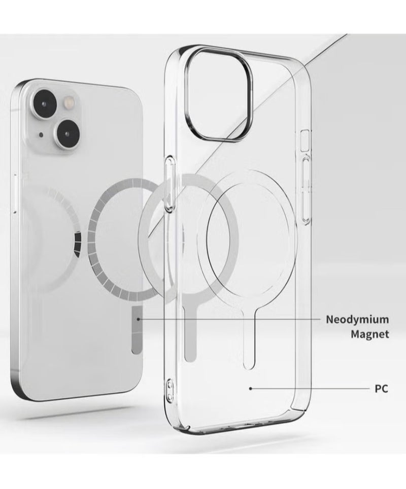MagSafe Compatible Magnetic Case for iPhone 16 Pro (6.3-Inch), Clear Shock-Absorbing Bumper with Scratch-Resistant Back - Image 3